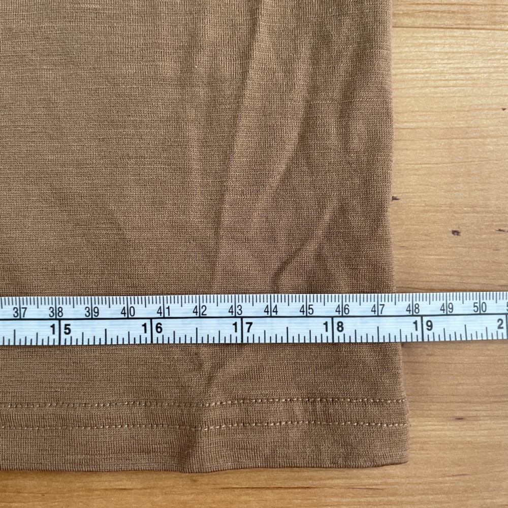 Mons Royale 200 Merino Wool Long Sleeve Base Layer Medium Black Brown - Picture 8 of 10